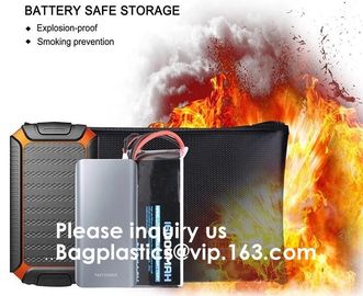 Double layer heat protection large fireproof document money pouch bags,Safety document bag / fire resistant document bag