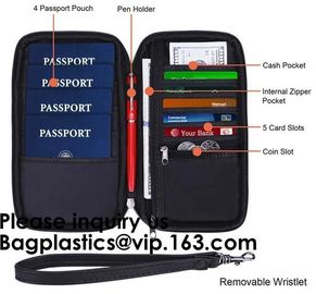 OEM custom luxury travel money passport safe zipper storage pouch fireproof document bag Pouch Money Fiberglass Fire Saf