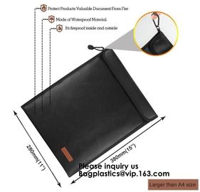 High Quality Fireproof Felt A4 Document File Folder Bag For Office,Fireproof Explosion-proof Lipo battery safe Bag
