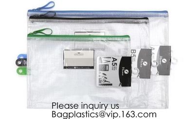 Zipper Lock Carrying File Bag Folder Organizer School Office Stationery A4 Waterproof Document Bag With Zipper BAGEASE