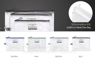 Zipper Lock Carrying File Bag Folder Organizer School Office Stationery A4 Waterproof Document Bag With Zipper BAGEASE