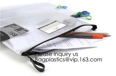 Zipper Lock Carrying File Bag Folder Organizer School Office Stationery A4 Waterproof Document Bag With Zipper BAGEASE