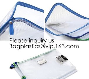 Office Stationery Plastic Pp File Bag A4 Document Pouch B6 Zipper Wholesale File Folder Bag School Stationery Supplies,