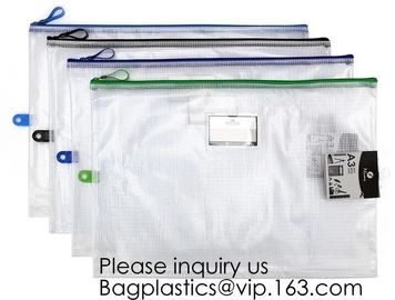 Office Stationery Plastic Pp File Bag A4 Document Pouch B6 Zipper Wholesale File Folder Bag School Stationery Supplies,