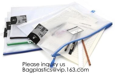 Office Stationery Plastic Pp File Bag A4 Document Pouch B6 Zipper Wholesale File Folder Bag School Stationery Supplies,