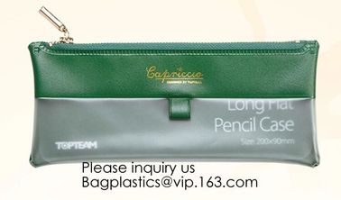 Zipper Pouch For Pencils High School Students Stationery Leather Case Bag For Pen.Promotional Cheap Logo Printing Custom