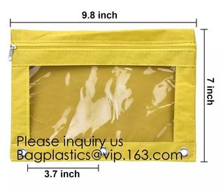 Stationery products Pencil Pouch Pvc Portable Pencil Case For Students,3 Ring Binder Zippered Pencil Pouches with Clear