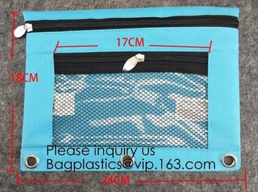 Student Polyester stationery Pencil Bag with zipper,Makeup Pen Pencil Case Pouch Stationery bag,bag pen case stationery