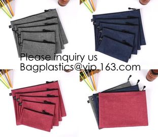 Felt Large Capacity Zipper Stationery Pouch School Solid Organizer Pen Case Students Pencil Bag Suit For Student Office