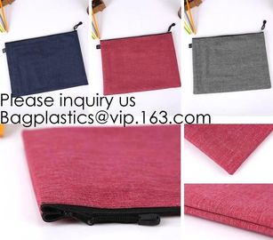 Felt Large Capacity Zipper Stationery Pouch School Solid Organizer Pen Case Students Pencil Bag Suit For Student Office