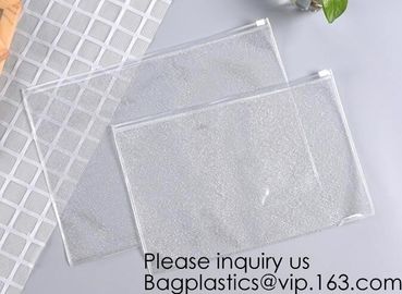 Eco-friendly Frosted EVA Cosmetic Pouch Bags With Zipper Top,EVA bag Transparent zipper travel pvc cosmetic bag, bagease