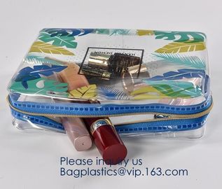 Toiletry Bag Cosmetic Bag Promotion Gift Bag for Travel,Eco-friendly Soft Plastic Frosted Cosmetic EVA Zipper Bags