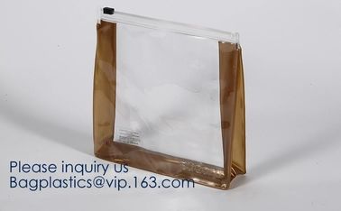 Bathroom Eco friendly Transparent EVA Zipper Bag Travel Plastic Cosmetic Bag,frosted white eva makeup bag with zipper