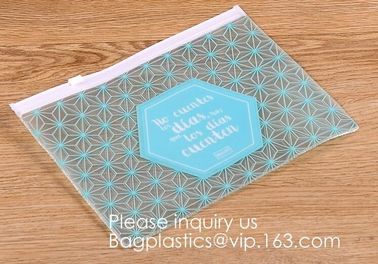 Custom Screen Printing Clear EVA Zip lockk Bags Portable Travel MakeupToiletry Cosmetic Bag Packing Pouch, BAGEASE PACK