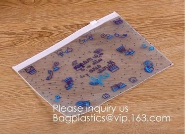 Custom Screen Printing Clear EVA Zip lockk Bags Portable Travel MakeupToiletry Cosmetic Bag Packing Pouch, BAGEASE PACK