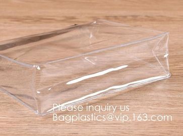 Flat Type Clear Frosted Pvc/Eva Cosmetic Bag With Sewn Zipper,Brush Bag Makeup Wash Bag,Stylish, Practical, Portable, Co