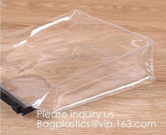 Flat Type Clear Frosted Pvc/Eva Cosmetic Bag With Sewn Zipper,Brush Bag Makeup Wash Bag,Stylish, Practical, Portable, Co