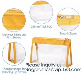 Fashional PVC EVA Mesh Travel Document Bag,private label travel white wrist transparent eva cosmetic bag and makeup bags