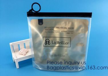 OEM Clear Vinyl Plastic Zipper Bag For Makeup Skin Care Promotion Set Packaging,Promotional custom logo frosted cosmetic
