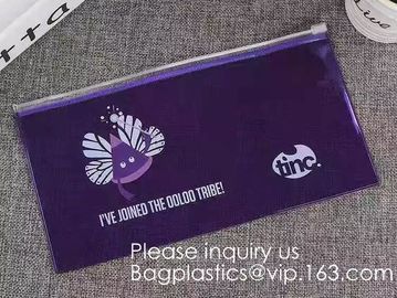 OEM Clear Vinyl Plastic Zipper Bag For Makeup Skin Care Promotion Set Packaging,Promotional custom logo frosted cosmetic