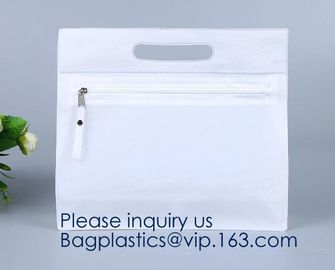 Popular Pvc/Eva Cosmetic Bag With Zipper Waterproof Eco-Friendly Glossy Zipper Bag,Frame Transparent EVA Cosmetic Zipper