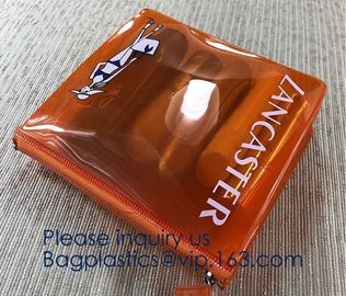 Hot Eco-Friendly Transparent Plastic PVC Cosmetic Bag With Zipper,Offset printing/Silk screen printing/Gravure printing/