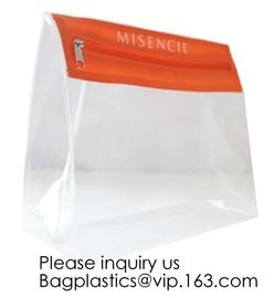 Zipper Flat Stationary Bag Pencil Bags With Zipper,PVC/EVA Toiletry Bag Zipper Closure,Travel Cosmetic Toiletry Bag