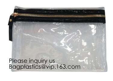 Zipper Flat Stationary Bag Pencil Bags With Zipper,PVC/EVA Toiletry Bag Zipper Closure,Travel Cosmetic Toiletry Bag