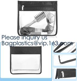 Zip Lock Transparent PVC EVA Cosmetic Bag,0.5mm Thickness Crystal Clear Eva Cosmetic Bag With Debossed Logo, bagease, pa