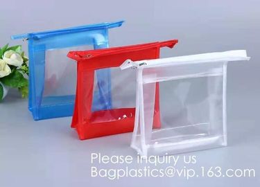 Waterproof Matte Sliding Zipper Pvc Eva Bag With Logo Printing,Eco-friendly Heat Seal Frosted EVA Cosmetic Bags With Sna