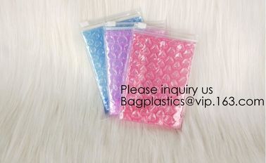 Colored PVC Film Bubble Bag/Special PVC Zip lockk Bubble Bag/New Material Bubble Mailer With Zipper, bagease, bagplastics