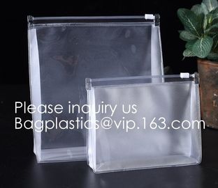 EVA Cosmetic Bag With Silicone Bracelet,PVC/EVA Zipper Bag For Cosmetic Promotion,EVA Small Triangle Cosmetic Slider Zip