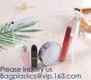 Custom Logo Zip Lock Transparent PVC EVA Cosmetic Bag,Reusable EVA swimwear bag with Zip lockk in various colors, bagease