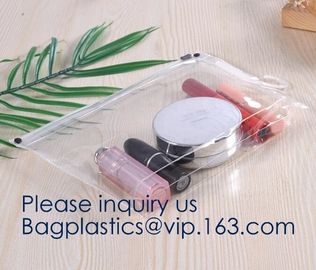 Custom Logo Zip Lock Transparent PVC EVA Cosmetic Bag,Reusable EVA swimwear bag with Zip lockk in various colors, bagease