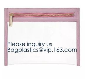 Environmental Colourful PVC Zip lockk Packaging Bag Laser Shinny Holographic Makeup Bag PVC Cosmetic Bag PVC Pouch bagease