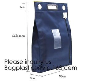 Bank Locking Document Security Bag Deposit Bank Bag Custom Multi Function Cash Money Reusable Deposit Security Locking B