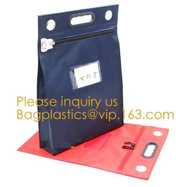 Bank Locking Document Security Bag Deposit Bank Bag Custom Multi Function Cash Money Reusable Deposit Security Locking B