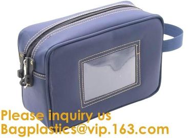 Zipper Bank Deposit Pouches Bag,Locking Secured Bank Bag Locki Deposit Doc Bag with PVC Window,Secure Deposit Utility Zi