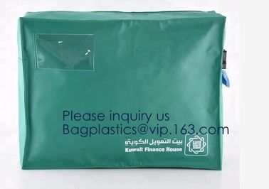 Bank Security Money Bags Tamper-Proof Tape Bank Cash Money Fabric Bag,Courier Safe Customized Security Pocket Bank Depos