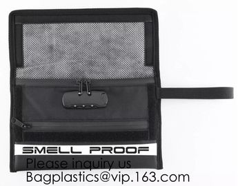 Discreet Smoke Smell Proof carbon lining Case with Combination Lock Premium Odor Smell Proof Bag, BAGEASE, BAGPLASTICS