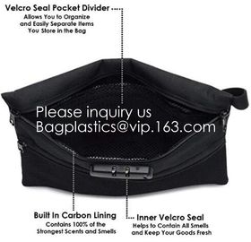 Red Discreet Smoke Smell Proof carbon lining Case with Combination Lock Premium Odor Smell Proof Bag bagease, bagplastic