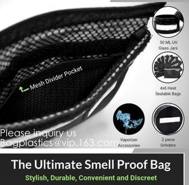 Red Discreet Smoke Smell Proof carbon lining Case with Combination Lock Premium Odor Smell Proof Bag bagease, bagplastic