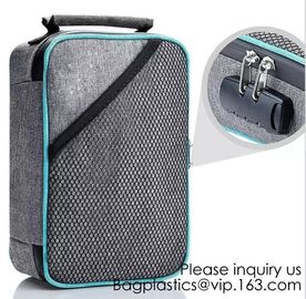 Child Proof Travel Herb Storage Case Large Stand Up Carbon Lining Smell Proof Resealabe Zip lockk Stash Bags bagease pac