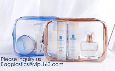 PVC Transparent Vinyl Zipper Cosmetic, Toiletry Bag, Vacation, Bathroom, Storage, multipurpose bag,school, office, trave