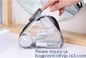 Transparent Zippered Toiletry Bag with Handle Strap Portable Clear Makeup Bag Pouch for Bathroom, bagease, bagplastics