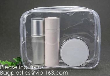 Clear Travel Toiletry Bag PVC Waterproof Cosmetic Makeup Bags Organizer With Handle See Through Plastic Clear Case