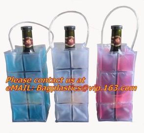 Promotional PVC cooler bag for wine, Custom Refillable Travel Plastic Pvc Bottle Ice Tote Red Wine Cooler Bag As Gift Wh