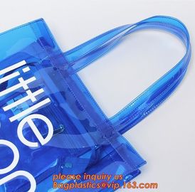 Handle Zipper Lock Cosmetic Pvc Bag With Zip lockk, beach Bag Chain handle Handbag beach tote bag, jelly tote bag candy ha