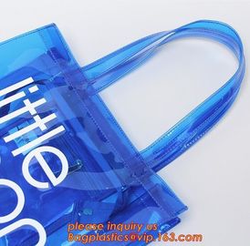 Handle Zipper Lock Cosmetic Pvc Bag With Zip lockk, beach Bag Chain handle Handbag beach tote bag, jelly tote bag candy ha