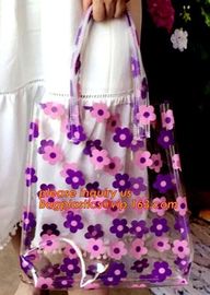 Transparent PVC Handle bag Shopping Bag, Promo PVC Plastic Shopping Handle Bag, beach tote bag pvc handle bags, purse